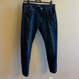 Lucky Brand 411 Athletic Taper Stretch Jeans Mens Size 34/30 Blue Denim